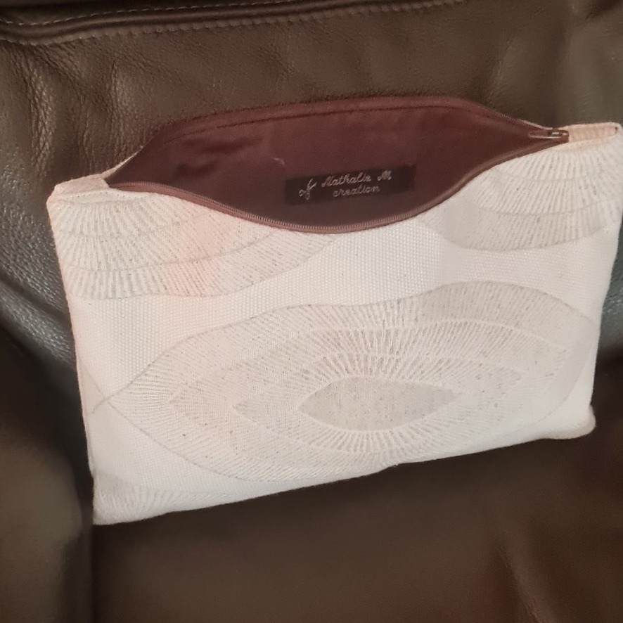 Pochette Éventails Blanc Cassé