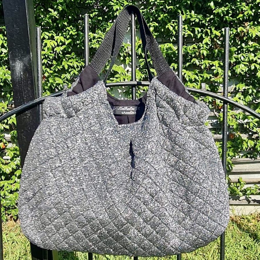 Sac Fourre-Tout Chiné Gris Nœud